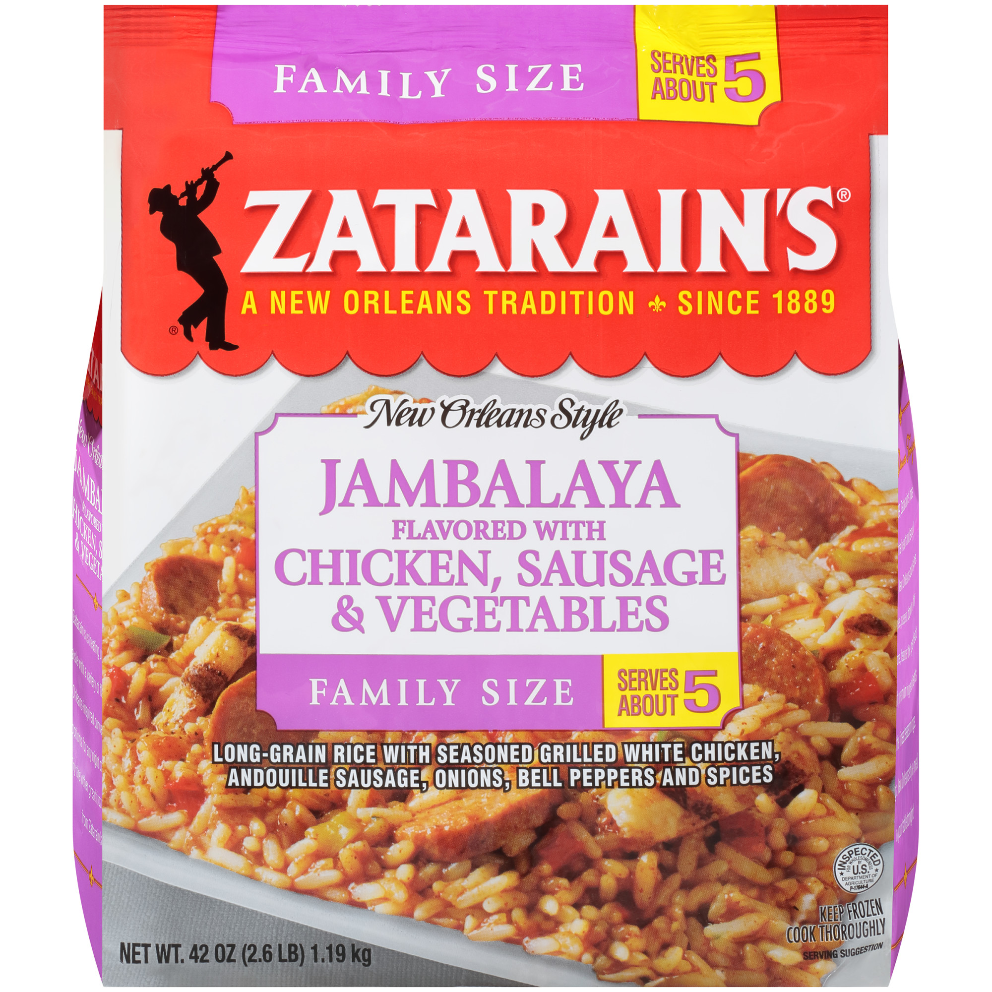Zatarain's Family Size Frozen Jambalaya, 42 OZ