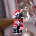 thumbnail image 1 of Gatos Resina Artesanía Árbol de Navidad Adornos para gatos Decoración del hogar Oficina Adornos pequeños Decoraciones para árboles de Navidad, 4 piezas en diferentes diseños JAMW Sencillez, 1 of 5