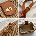 thumbnail image 2 of Bolsa cruzada de paja Molodo con asa superior de rattan para mujer, 2 of 7