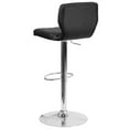 thumbnail image 5 of Flash Furniture Samantha 2 Pack Contemporary Black Vinyl Adjustable Height Barstool with Vertical Stitch Back and Chrome Base, 5 of 8