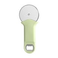 thumbnail image 3 of Stainless Steel Pizza Cutter Wheel with Bottle Opener - 7.28-Inch Ergonomic Handle, Heavy Duty Metal Blade for Pizzas & Pastries - Pink or Green Plastic Handle - Easy Clean Kitchen Tool, 3 of 6