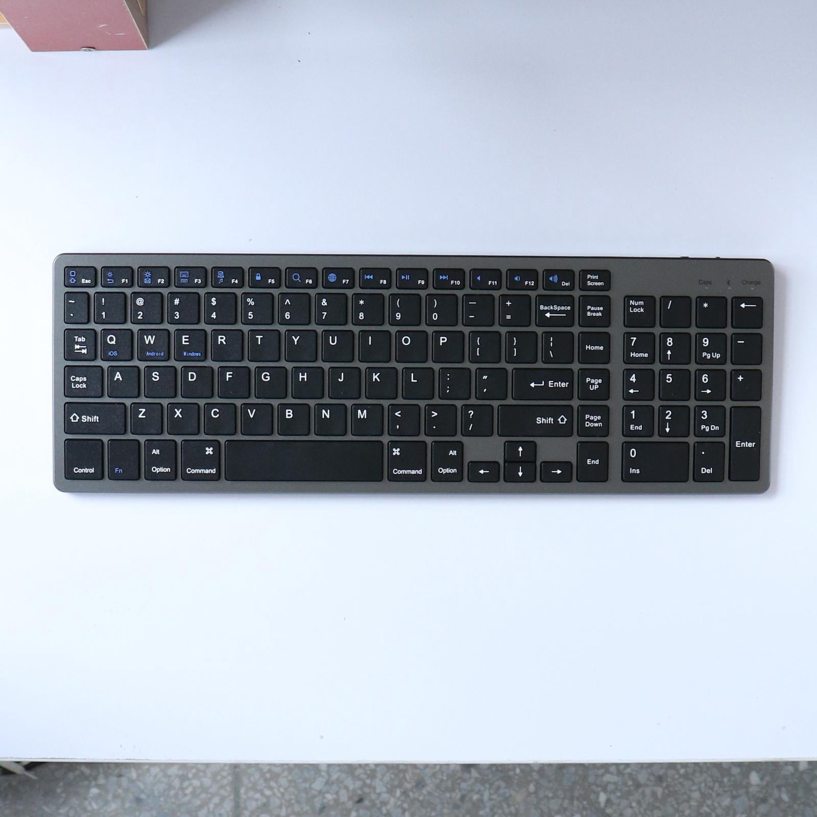Wzmzjy Bluetooth Wireless Keyboard for Windows IOS Android Laptops - black, black D