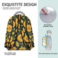 thumbnail image 5 of Sunflower Backpack for School,Cute School Bag,Schoolbag with Adjustable Shoulder Straps & Padded Back,15.3"x11"x7.1"., 5 of 6