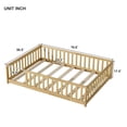 thumbnail image 5 of Bellemave Full Size Montessori Bed Frame with Slats and Rails, Solid Wood Full Floor Bed for Kids/Boys/Girls, No Box Spring Needed (Natural), 5 of 7