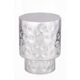 thumbnail image 7 of Built with stainless steel & hand-hammered. Modern Metal End Table in Silver, 7 of 7