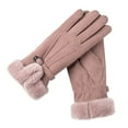 A Pair of Gloves Purple Ladies Fashion Warm Gloves Outdoor Riding