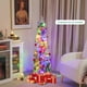 thumbnail image 2 of Árbol de Navidad Costway delgado preiluminado 120 cm flocado 100 luces LED, 2 of 6