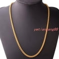 thumbnail image 3 of 3/4/5/6/7MM Women Men Chain Stainless Steel Wheat Braided Gold Tone Necklace Hot, 3 of 3