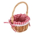 thumbnail image 6 of HONITANO 1 Set Decorative Basket With Handle Willow and Rattan for Home Decor and Outdoor Party 23.00X14.00X14.00cm, 6 of 7