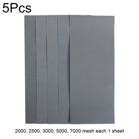 5x 2000 2500 3000 5000 7000 Mix Wet and Dry Grit Sandpaper Sheets Wood