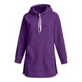 thumbnail image 3 of Cute Sweatshirts for Women Comfy The Warmy Oversized Hoodie Dress Split Hem with Pockets Fall Winter Long Sleeve Hooded Clothes 2026, 3 of 3