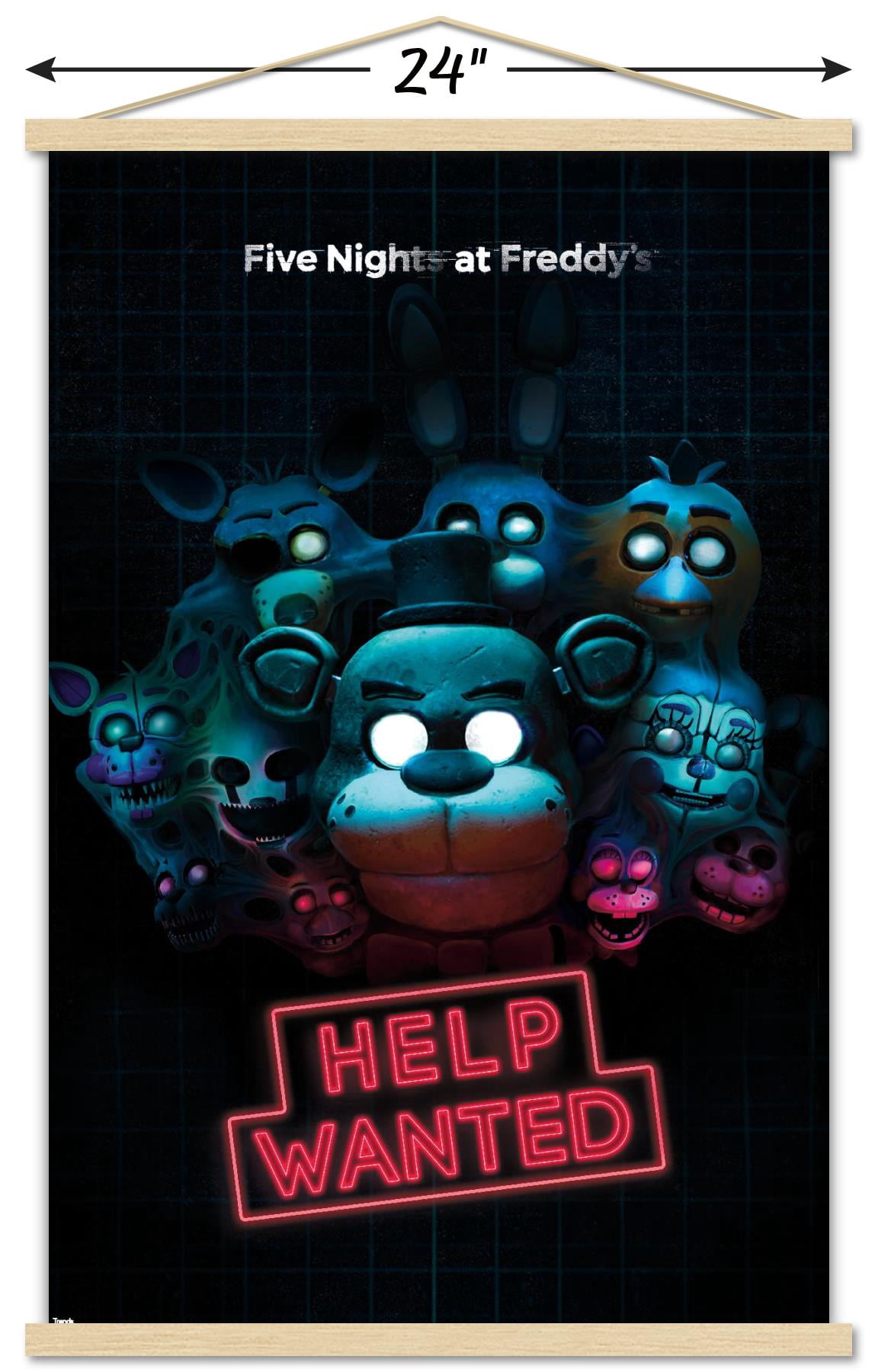 Five Nights at Freddy's - Help Wanted Wall Poster with Magnetic Frame, 22.375" x 34"