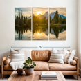 thumbnail image 2 of Elephant Stock Grand Teton Dramatic Sunset Wall Art - Horizontal Multi Panel Canvas - Living Room Wall Decor - Nature Multi Panel - Blue And Green Decor - 65" x 42", 2 of 8