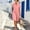 Pink, variant on Ayolanni Solid Dresses for Women 2026 V Neck Short Sleeve A-Line Midi Dress Cotton Vacation Dressy Flowy Dress with Pockets Black L