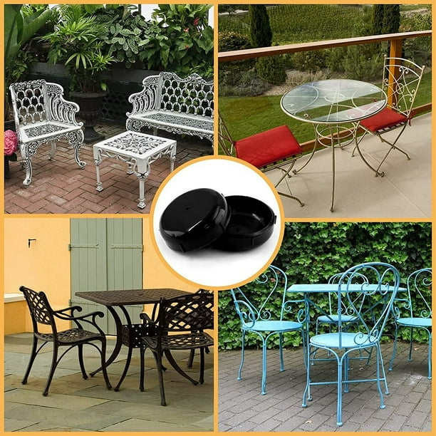 32PK 1 1 2 Wrought Iron Outdoor Patio Furniture Feet Cap Glides Chair LegFloor Walmart