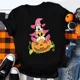 thumbnail image 3 of Camiseta de algodón con estampado de dibujos animados de Disney para niños y niñas, camiseta de verano con estampado de dibujos animados de Kawaii Harajuku, 3 of 5