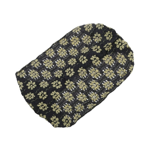 Unique Bargains 1 Pc Fashion Floral Wide Headwrap Black