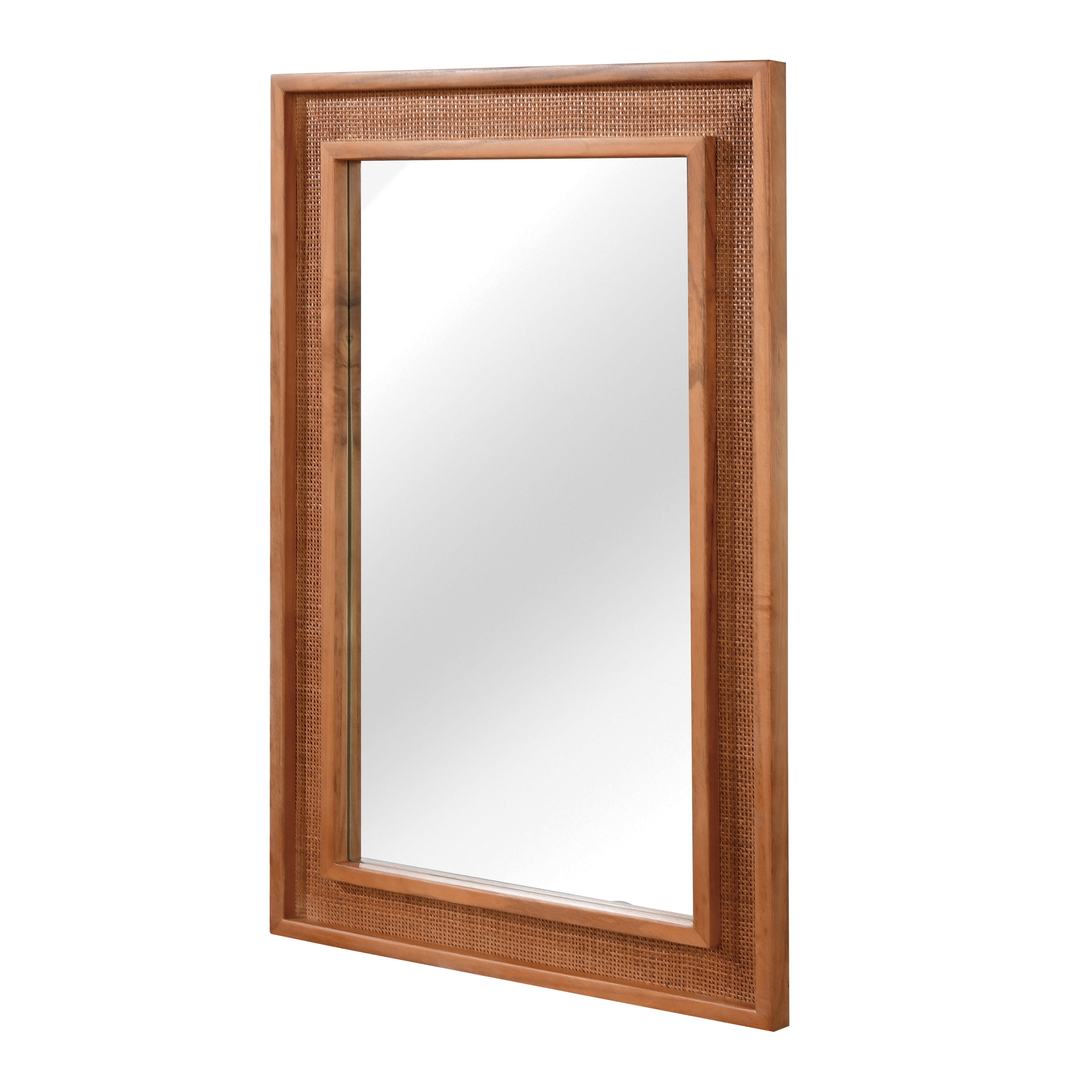 Leumius 36"x 24"Rectangular Bathroom Mirror Wall Mirror Wooden Frame Decorative Mirror for Farmhouse,Bathroom,Home Decor,Brown