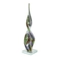 thumbnail image 6 of 4" x 17" Multi Colored Glass Swirl Abstract Sculpture with Clear Base, by DecMode, 6 of 9