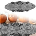 thumbnail image 1 of Black Lace Spider Web Table Runner for Halloween Decorations 23.6 x 71 Inch Halloween Party Dinner Table Decor Indoor Spider Web Lace Runner for Kitchen Coffee Table Halloween Masquerade Party, 1 of 7