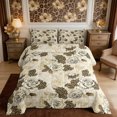 thumbnail image 2 of Manfei Vintage Leopard Print King Size Comforter Sets 3pcs,Rustic Flowers Comforters King Size,1 Comforter and 2 Pillowcases,Reversible, 2 of 6