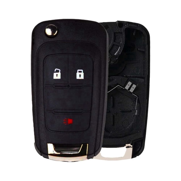AKS KEYS New Replacement Flip Key Case Shell 3B Fit For GM Uncut Blade HU100