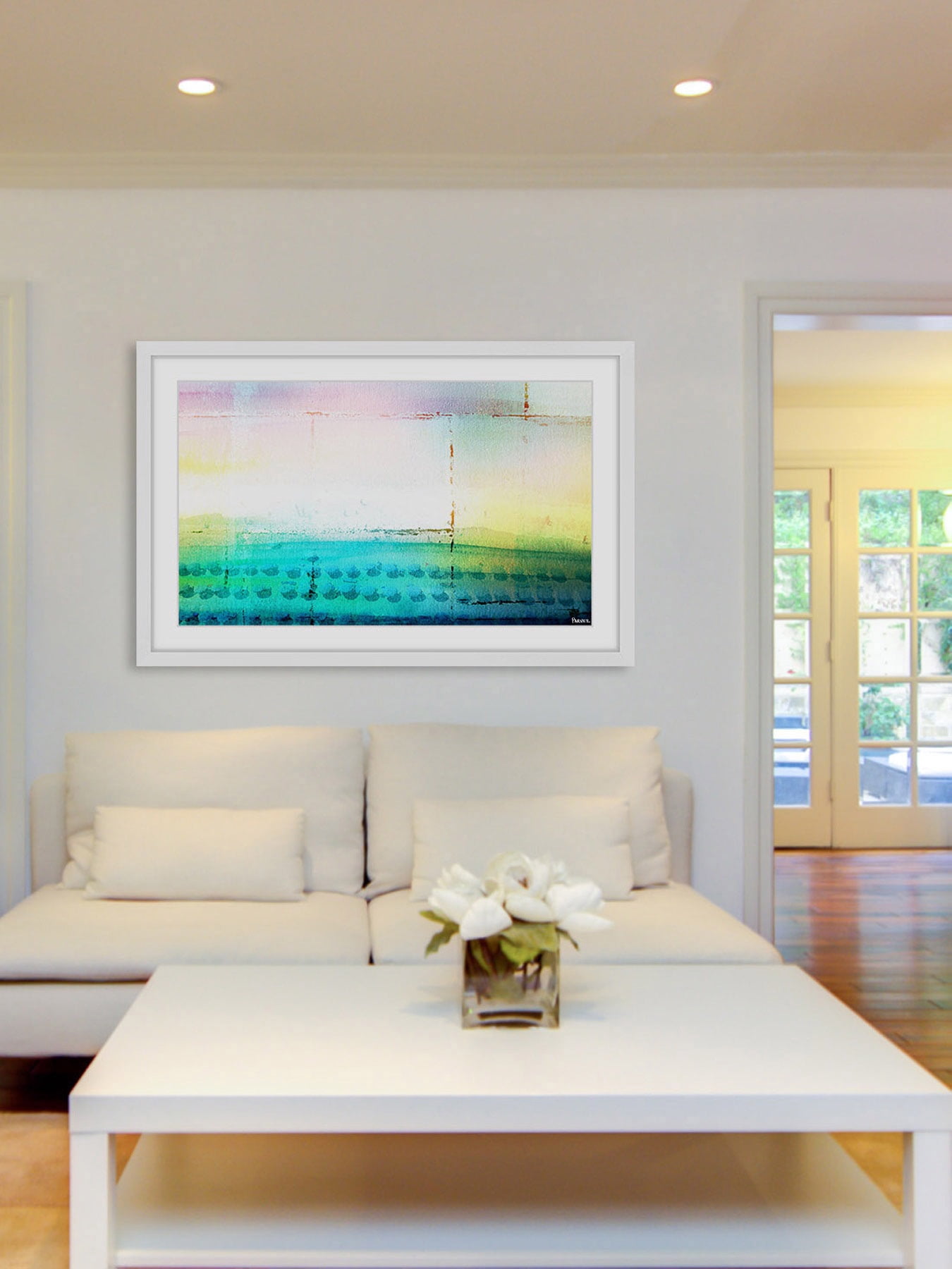 "Beach Light" Framed Painting Art Print, 30" x 1.5"