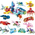 thumbnail image 3 of Ocean Animal Building Blocks Set: 12 Playful Creatures Or a Giant Shark, Suitable for Ages 6-8, ABS Material, 3 of 5