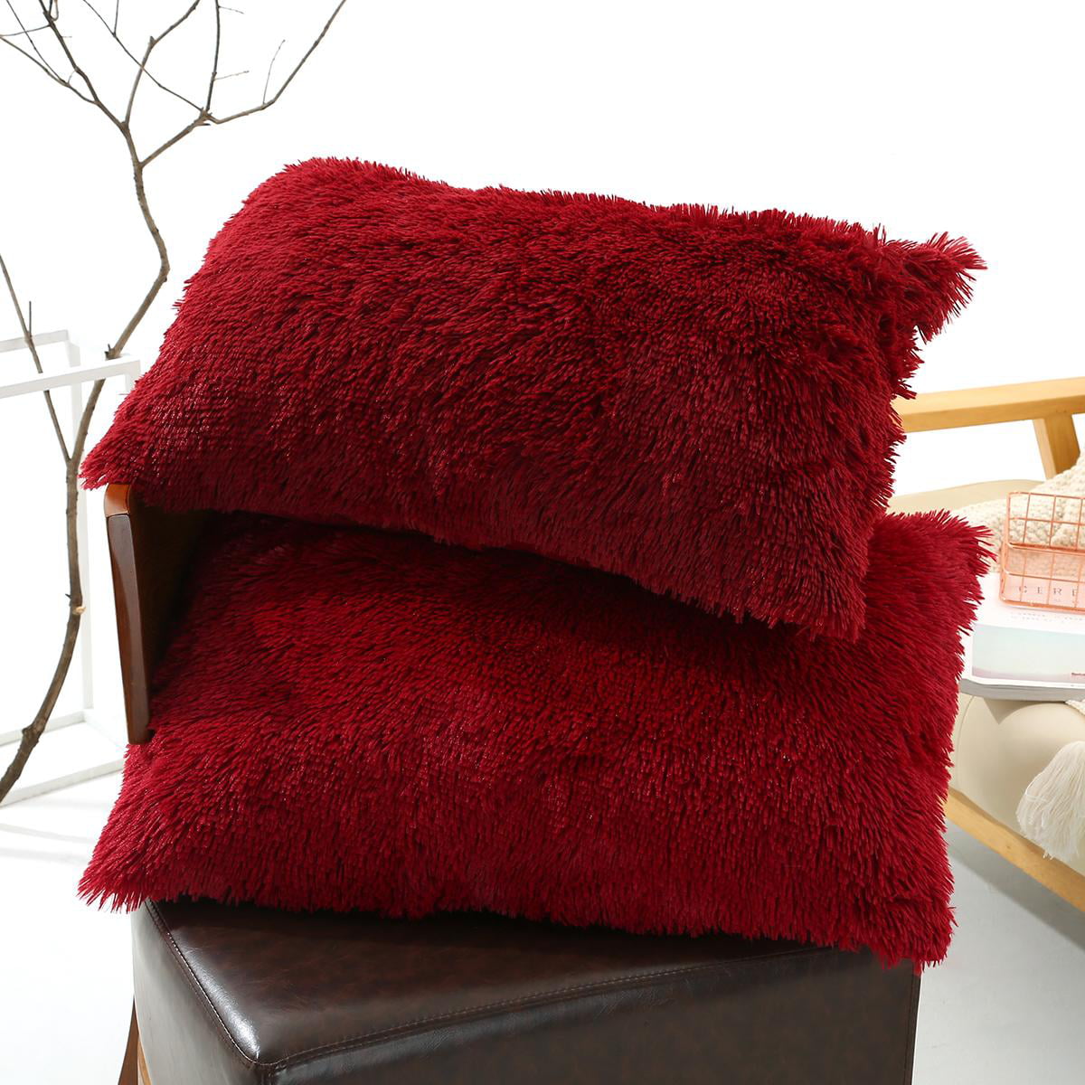 50*70cm Plush Cushion Cover Sofa Decor Shaggy Fluffy Pillow Covers Pillowcase