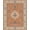 Orange, Pattern 2, variant on Design&I 8'x10' Washable Area Rug Blue Terracotta Floral Medallion Design Elegant Botanical Motif with Ornate Borders for Dining Room, Large Office, Lounge, Snag-Free