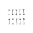 thumbnail image 4 of KONTONTY 5 Pairs Earring Set Barbell Earrings For Women Helix Piercing Jewelry, 4 of 8