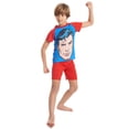 thumbnail image 5 of DC Comics Justice League Superman Toddler Boys Pullover Pajama Shirt and Shorts Sleep Set Toddler to Little Kid, 5 of 5