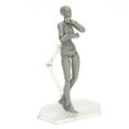 thumbnail image 3 of PVC Artists Action Figure Model Human Drawing Model Woman Mannequin Decoration with Movable Joints, Sketching & Photography, 13cm Height, 3 of 8