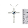 thumbnail image 4 of RYLOS Matching Jewelry Sterling Silver Claddagh Ring & Cross Necklace. Heart Gemstone & Diamonds, 6MM Alexandrite June Birthstone; Size 5, 4 of 9
