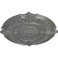 thumbnail image 3 of 53 1/2"OD x 3 1/2"P Attica Acanthus Leaf Ceiling Medallion (Fits Canopies up to 4 5/8"), Hand-Painted Silver, 3 of 5