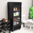 thumbnail image 2 of Refrigerador de madera en miniatura con forma de casa de muñecas, escala 1:12, 2 of 2