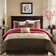 thumbnail image 2 of Madison Park Serene 6 Piece Duvet Cover Set, Full/Queen, Rouge, 2 of 5