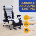 thumbnail image 3 of SereneLife Adjustable Zero-Gravity Chair Gray Black, 3 of 8