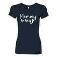 thumbnail image 2 of Wild Bobby, Mommy to Be Pregnancy Reveal Gift Parents to Be, Pop Culture, Women Slim Fit Junior Tee, Navy, Medium, 2 of 3