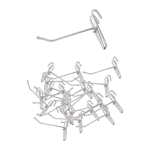 jicheng 25 Pieces Display Hooks for Grid Wall Show for Store Supermarket Home Office 10.5cm