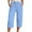Sky Blue, variant on PMVFHDE Women's Casual Solid Color Capri Pants Drawstring Elastic Waist with Pockets Athletic Sport Pants Blue,L