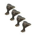 thumbnail image 6 of Heaveant Corner Protector, 4Pcs Antique Brass Jewelry Gift Box Wood Case Decorative Feet Legs Corner Protector Vintage, 6 of 8