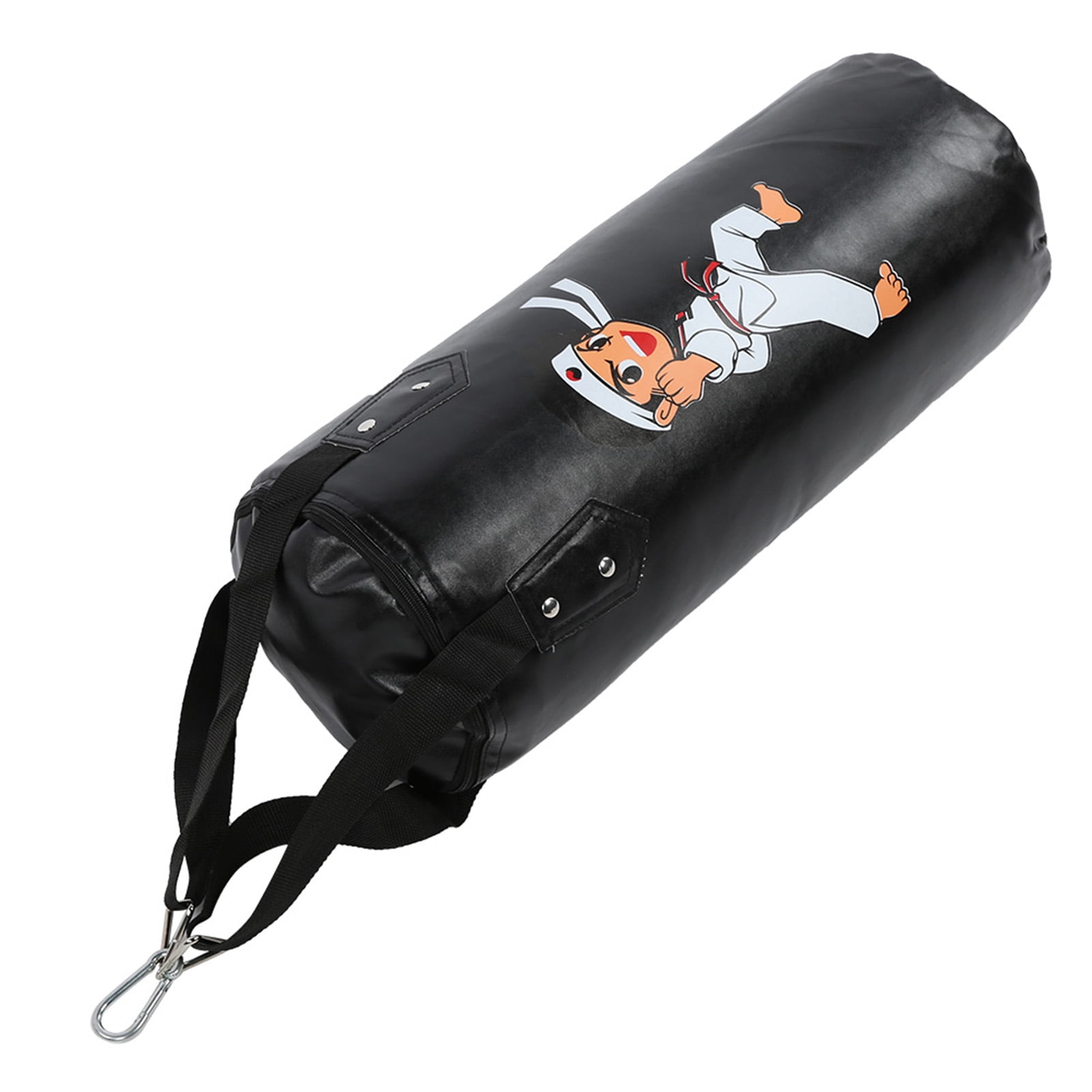 Nieyigj Kids Boxing Sandbag Hanging Hollow Training Equipment Set 23.62 inches / 60 cm for Muay Thai MMA Kickboxing Unfilled Heavy Bag with Ceiling Mount Chain Black