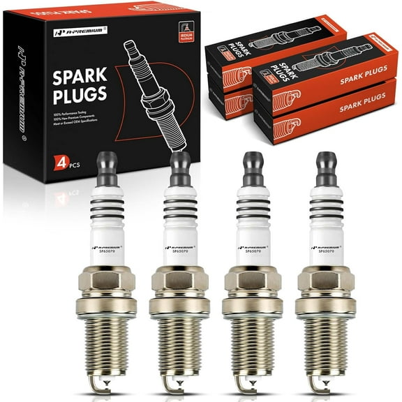 A-Premium Iridium & Platinum Spark Plugs Compatible with Volkswagen Jetta, Passat, Golf & Subaru Impreza & Kia & Dodge & Hyundai & Chrysler & Volvo & Suzuki & Saab & Pontiac & Plymouth, Pack of 4