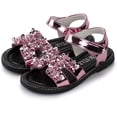 thumbnail image 3 of Baby Toddler Boys Girls Summer Sandals Slip-On Open Toe Beach Pool Slides Sandals Little Kid Non-Slip Soft Rubber Sole Princess Flat Shoes, 3 of 7