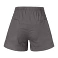 thumbnail image 5 of Ahuyic Solid Color Elastic Waist Button Girls Shorts Kids Casual Summer Bottoms 3-14Y, 5 of 5