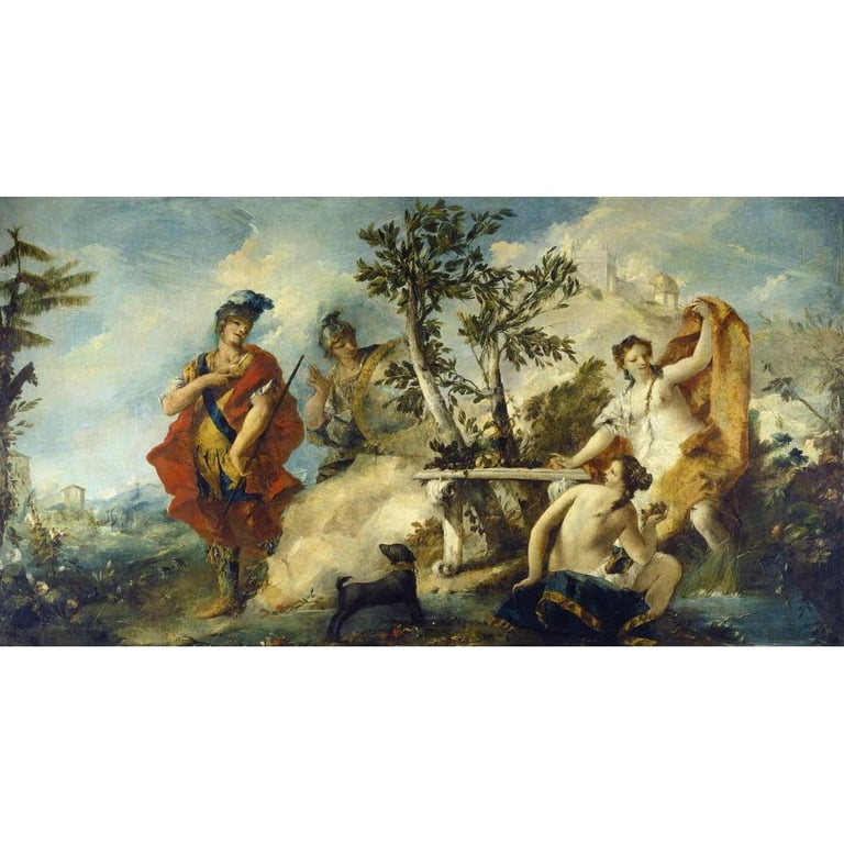 Giovanni Antonio Guardi 18x11 Black Ornate Wood Framed Double