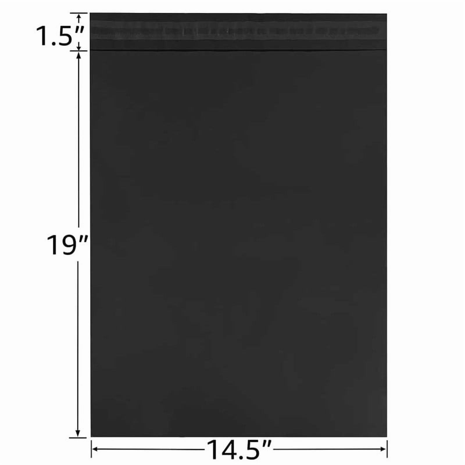 SJPACK 200Pcs 14.5" x 19" Black Poly Mailers Shipping Bags Plastic Envelopes Self Sealing Bags