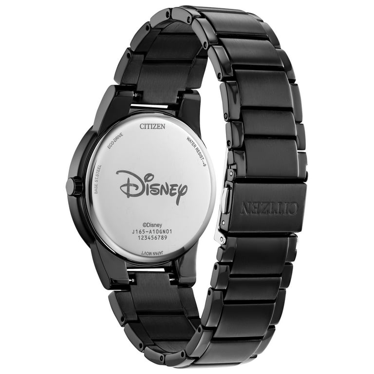 Citizen Unisex Eco-Drive Disney Mickey Mouse Black IP Stainless