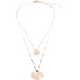 thumbnail image 3 of GHSDFBB Women Layered Necklace Circle Pendants Rose Gold Double Row Necklace 2 Round Charms Minimalist Style Geometric Design, 3 of 7